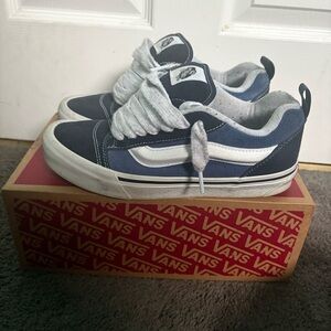 Vans Kids Navy and White Sneakers